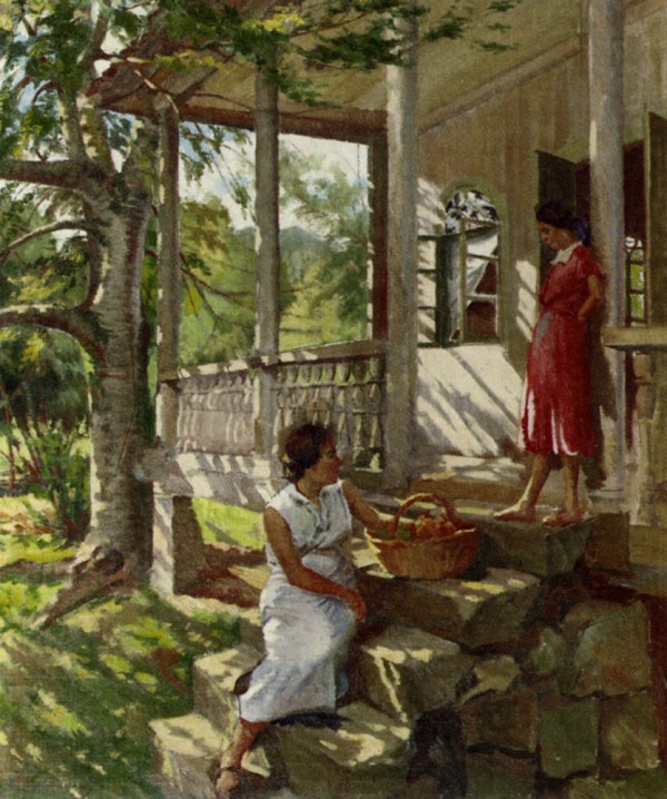 On the Veranda by Constantin Korovin